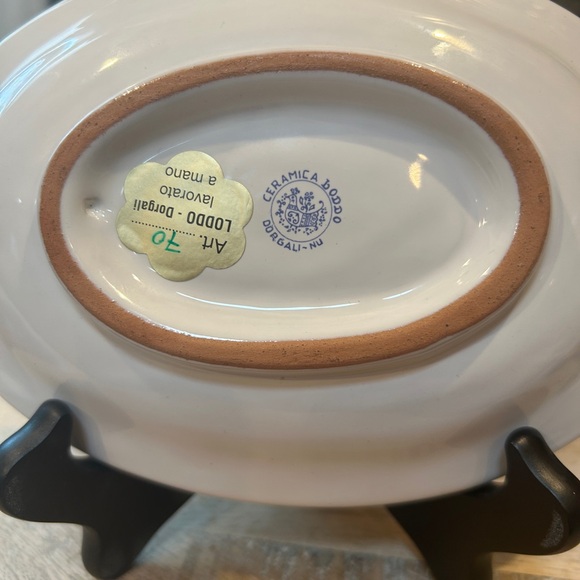 RARE FIND-SARDINIAN CERAMIC DISH- MADE BY LODDO IN DORGALI-NU STAMPED & NUMBERED - Picture 4 of 7